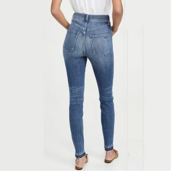 AYR The Riser Skinny High Rise Ankle Jeans Raw Hem Neon Jupiter Wash Size 27 - Picture 11 of 16